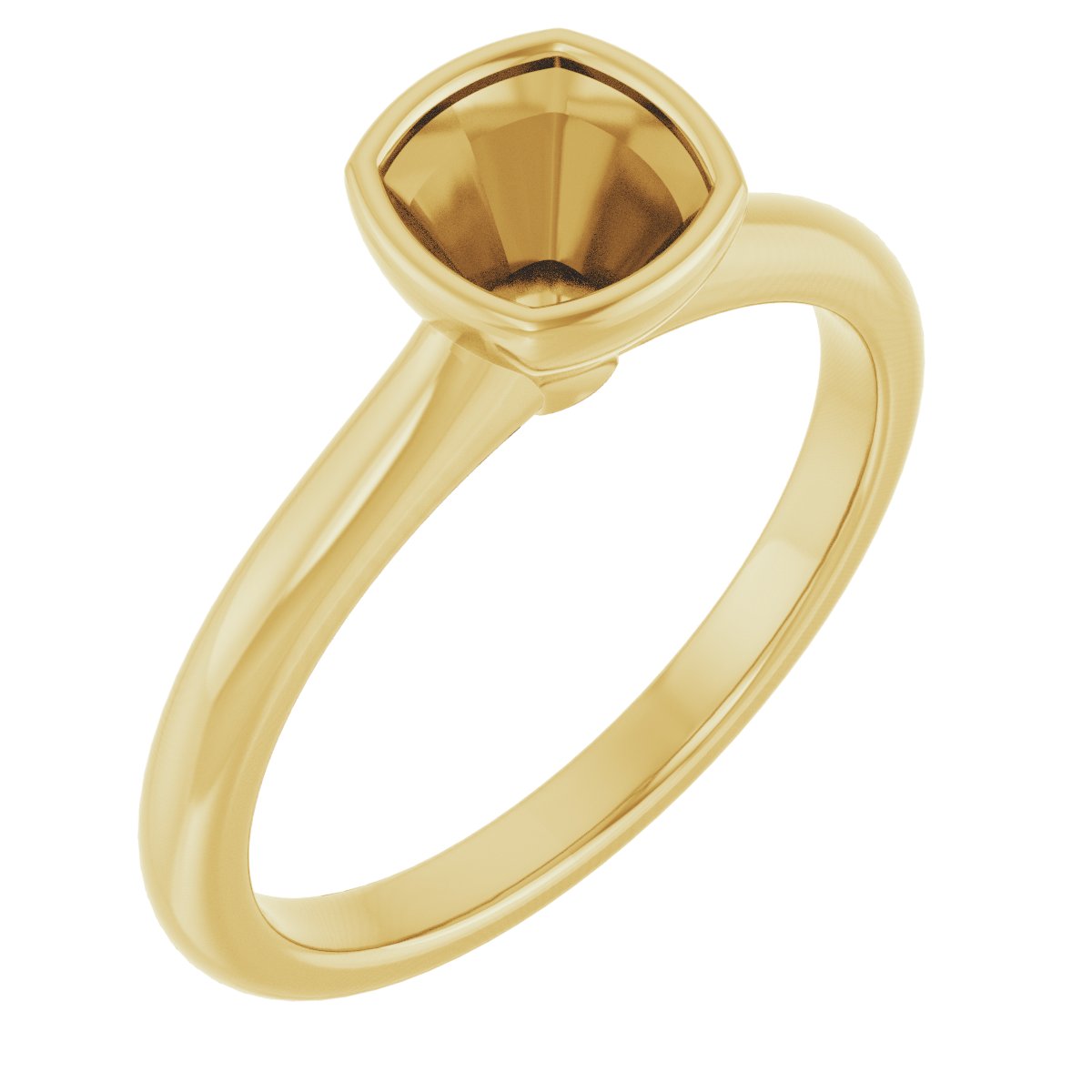 Bezel-Set Solitaire Engagement Ring