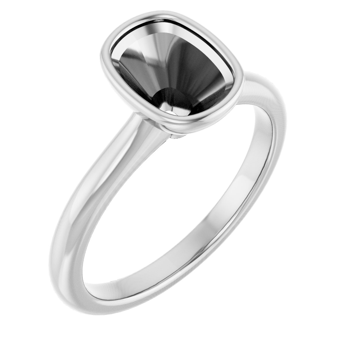 Bezel-Set Solitaire Engagement Ring