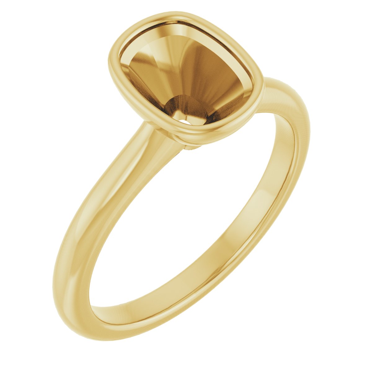 Bezel-Set Solitaire Engagement Ring