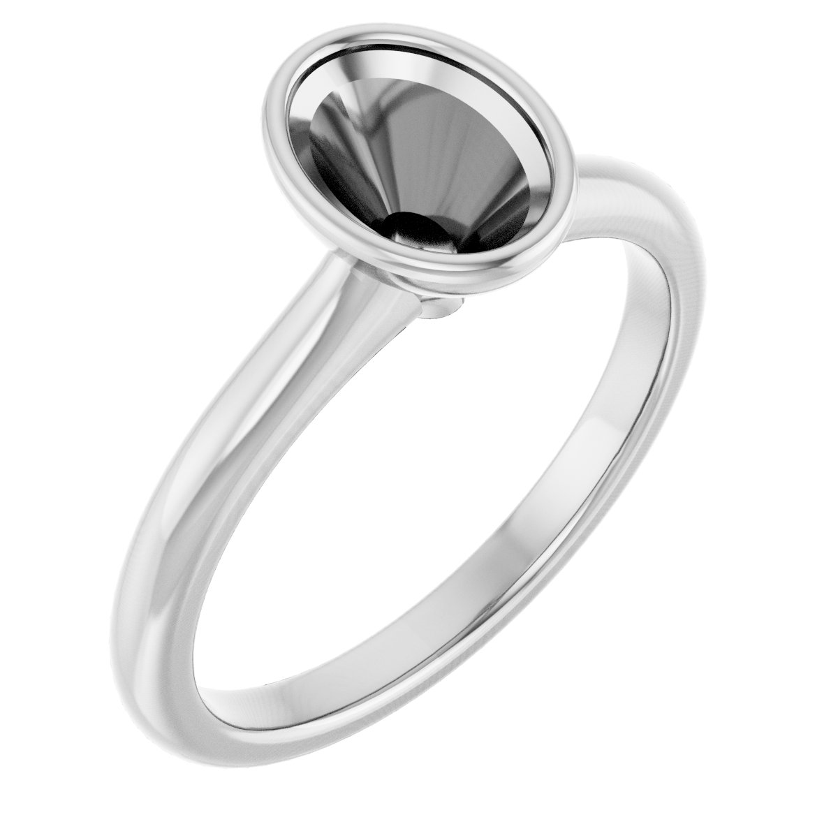 Bezel-Set Solitaire Engagement Ring