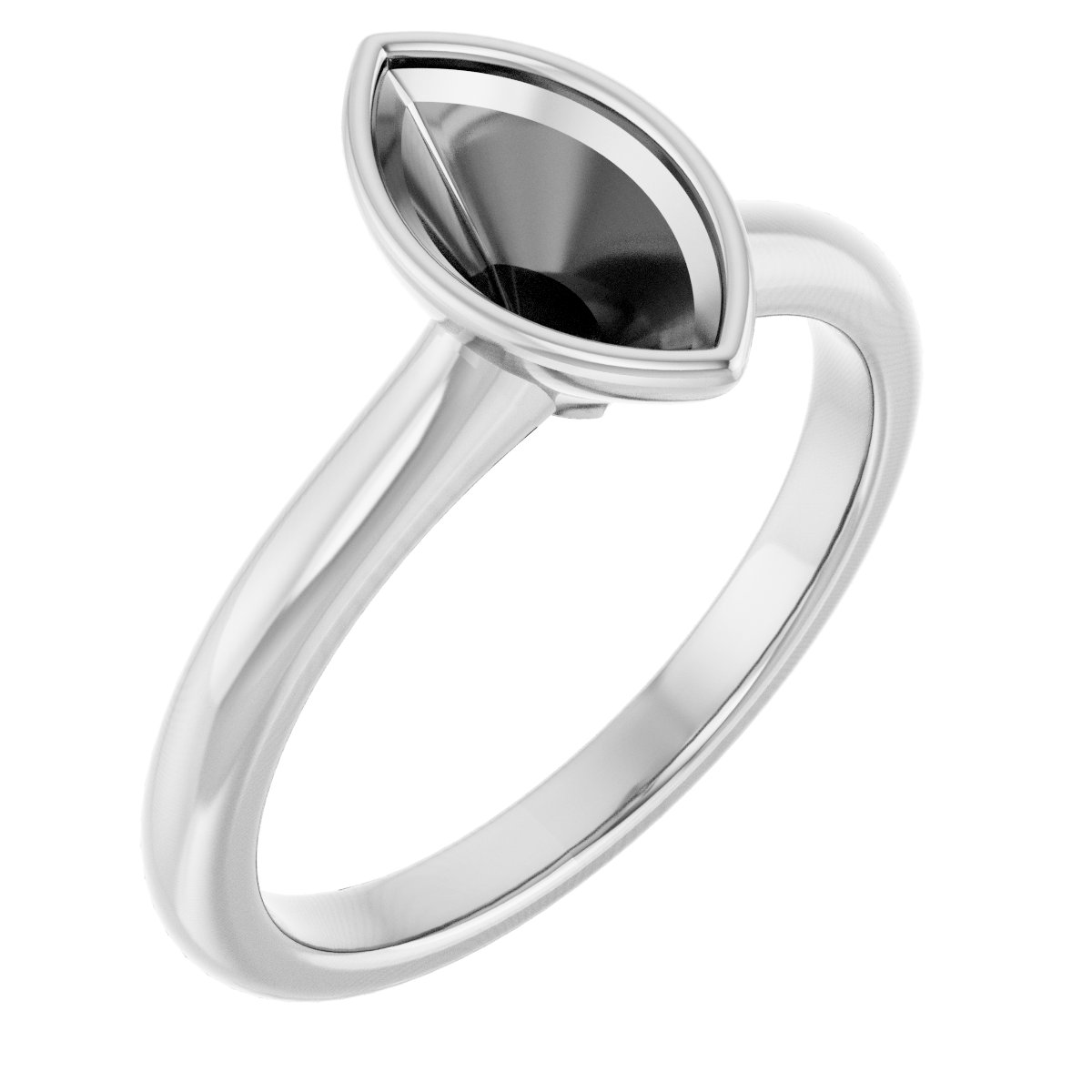 Bezel-Set Solitaire Engagement Ring