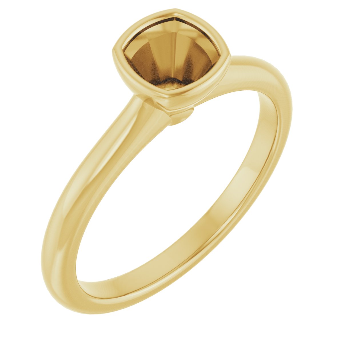 Bezel-Set Solitaire Engagement Ring
