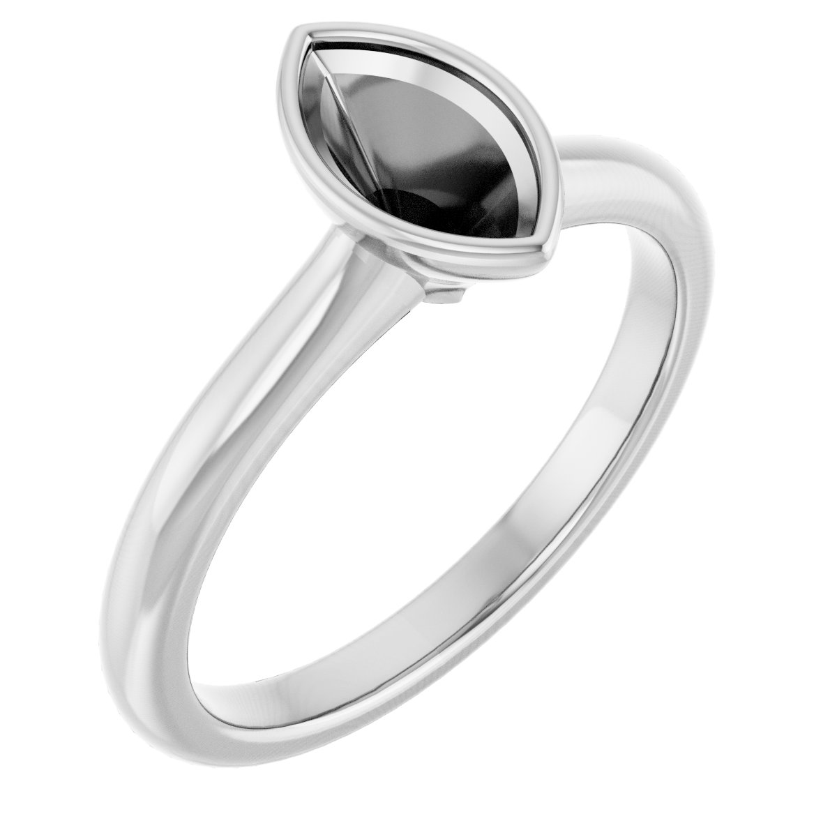 Bezel-Set Solitaire Engagement Ring