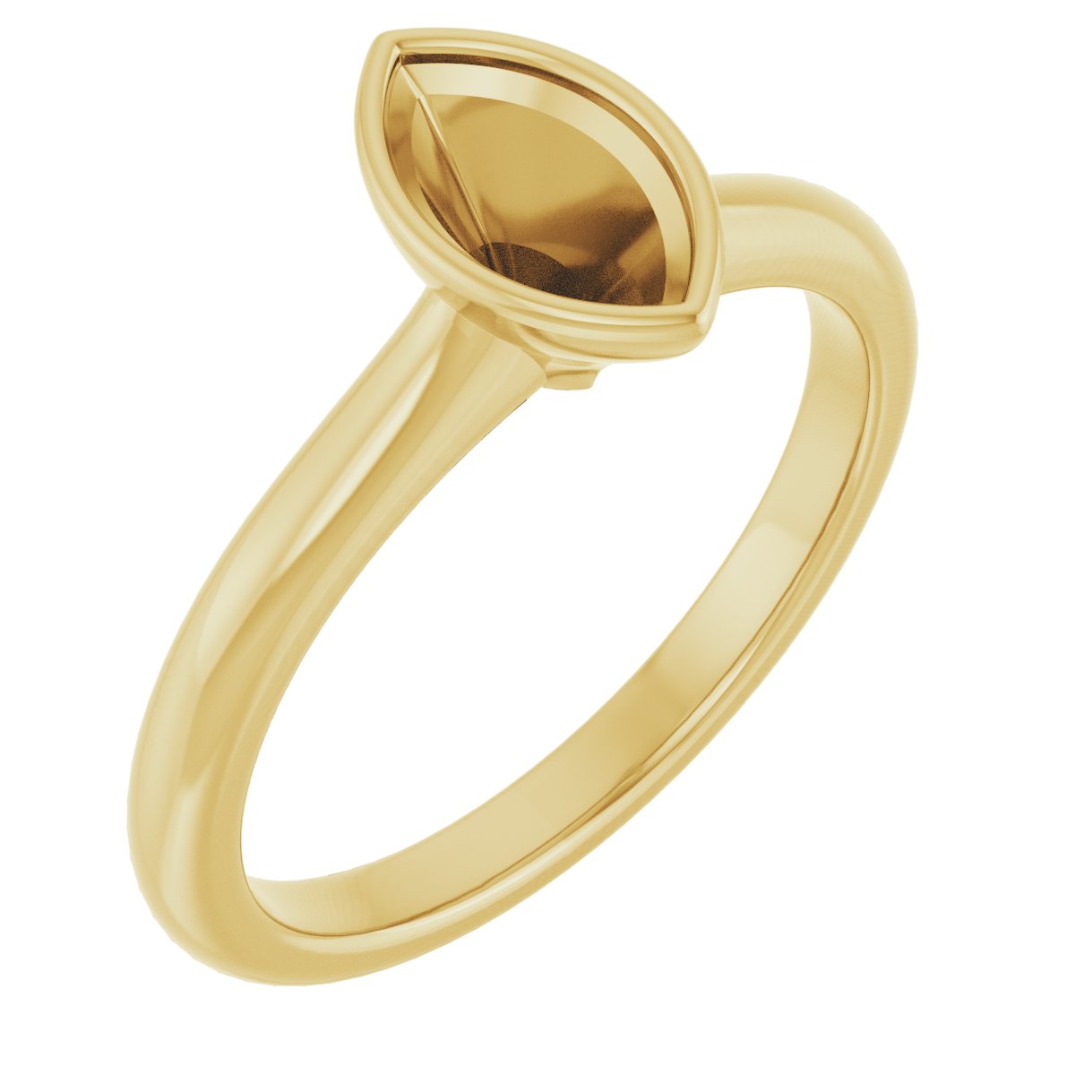 Bezel-Set Solitaire Engagement Ring