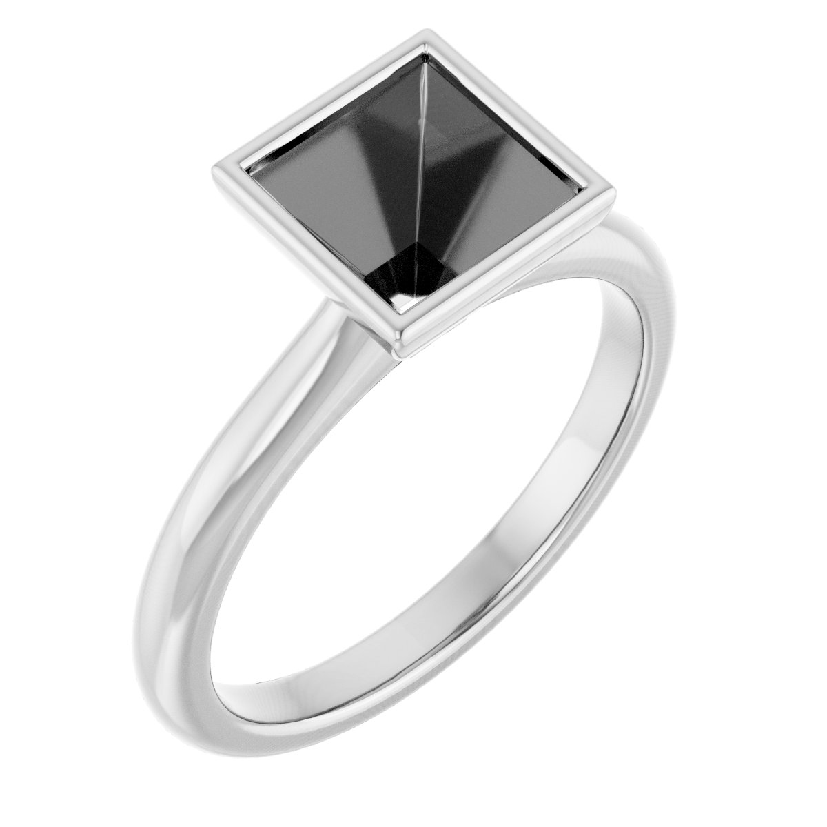 Bezel-Set Solitaire Engagement Ring