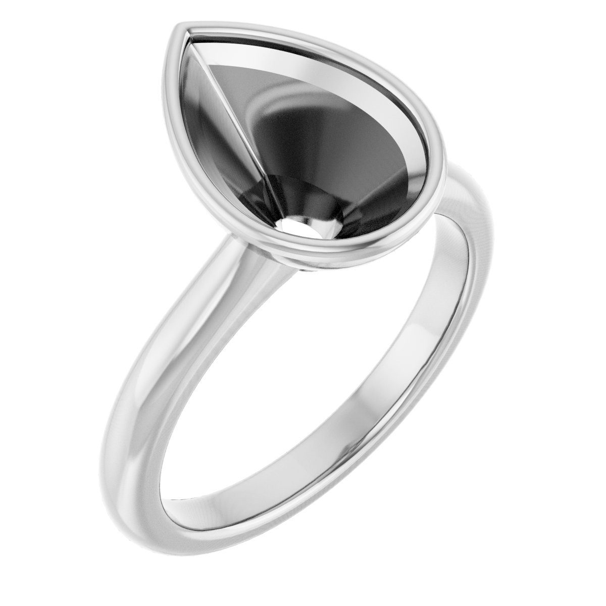 Bezel-Set Solitaire Engagement Ring