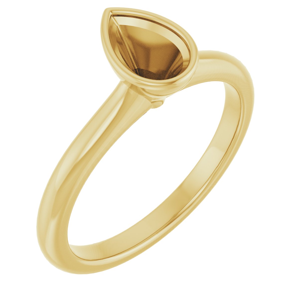 Bezel-Set Solitaire Engagement Ring
