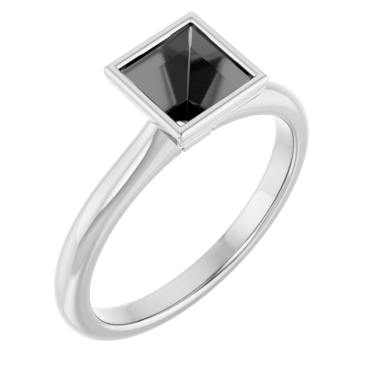 Bezel-Set Solitaire Engagement Ring