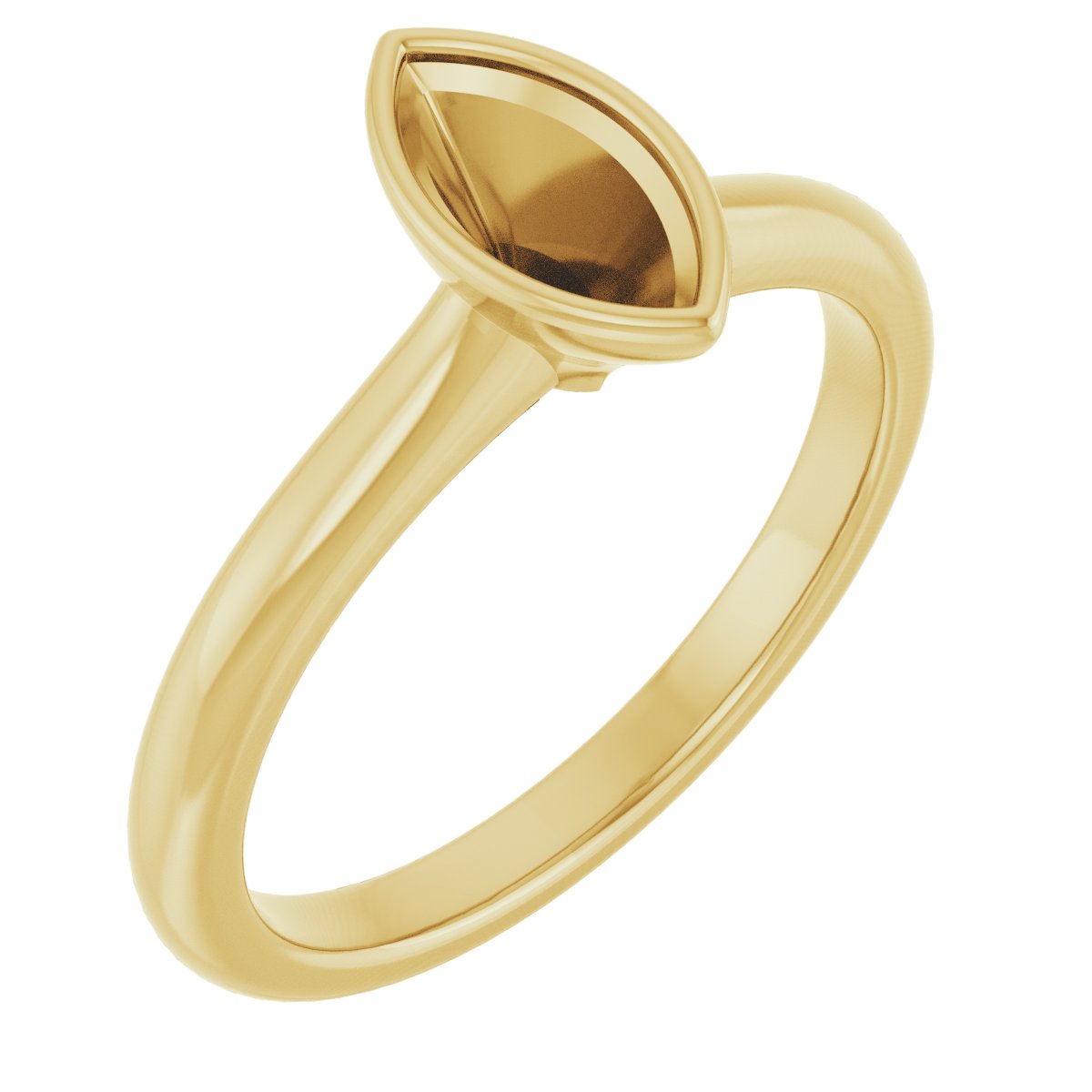 Bezel-Set Solitaire Engagement Ring