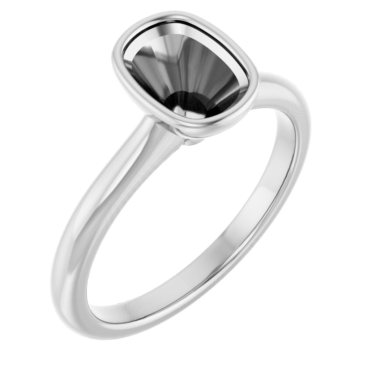 Bezel-Set Solitaire Engagement Ring