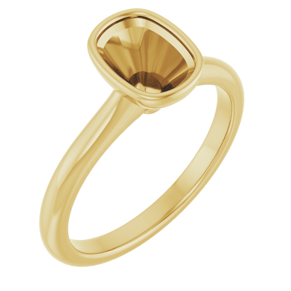 Bezel-Set Solitaire Engagement Ring
