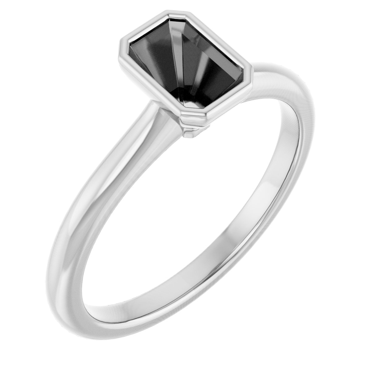 Bezel-Set Solitaire Engagement Ring