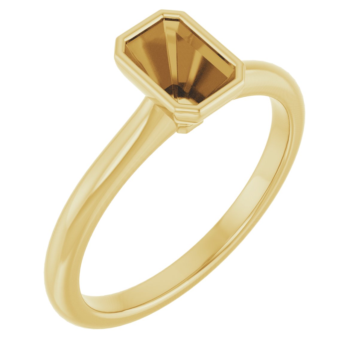 Bezel-Set Solitaire Engagement Ring