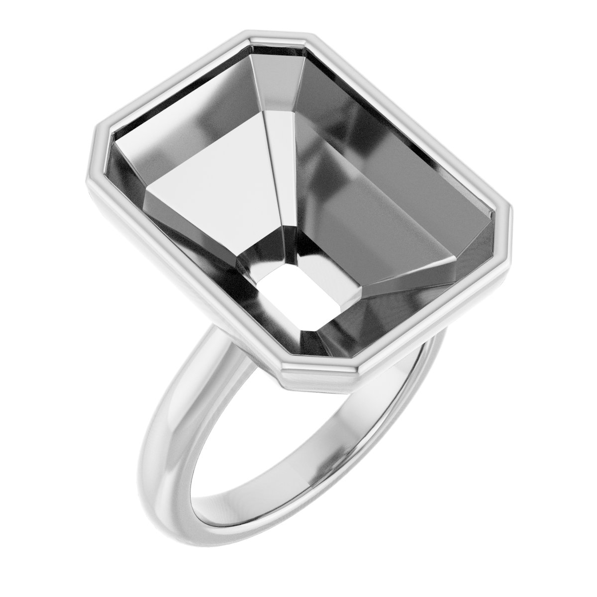 Bezel-Set Solitaire Engagement Ring
