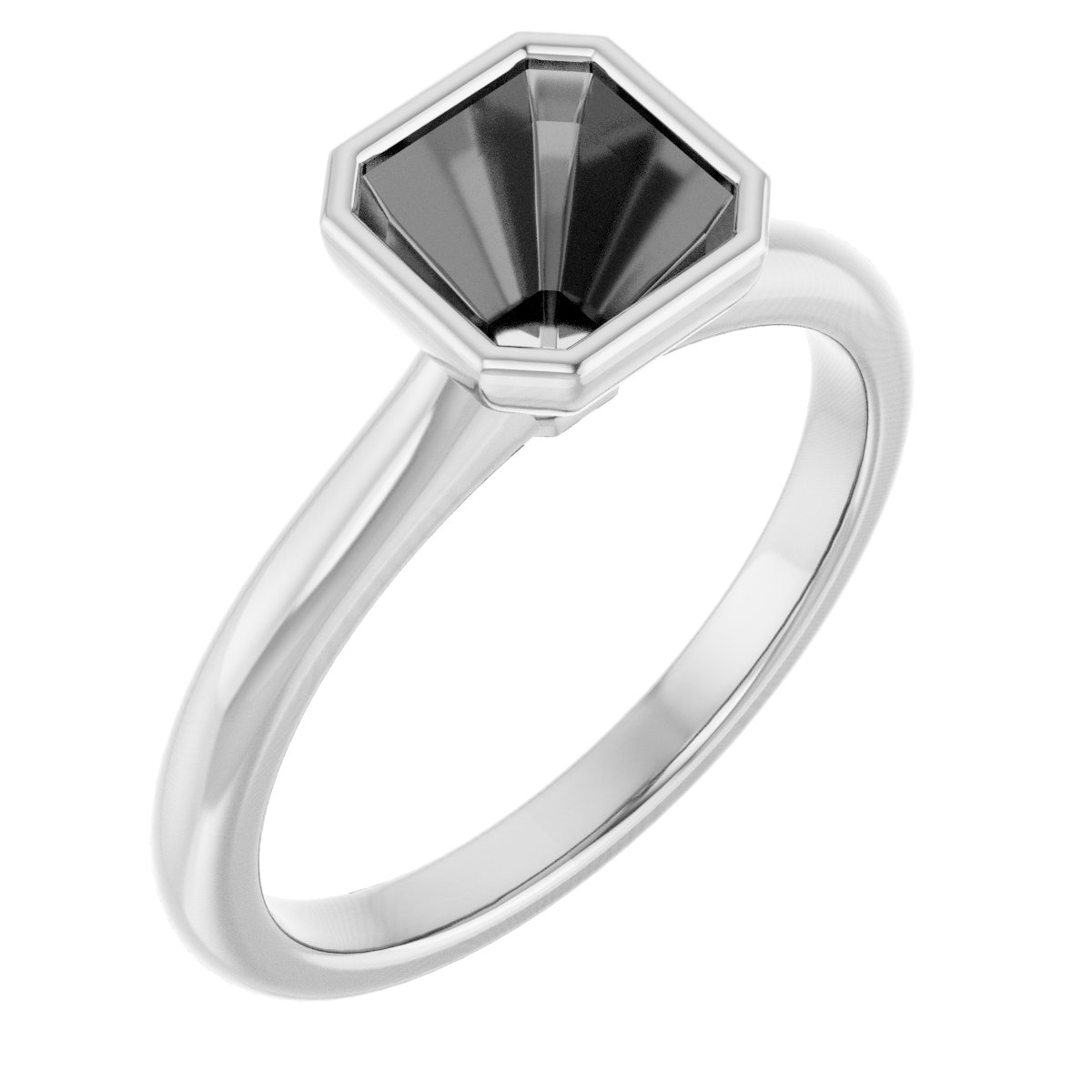 Bezel-Set Solitaire Engagement Ring