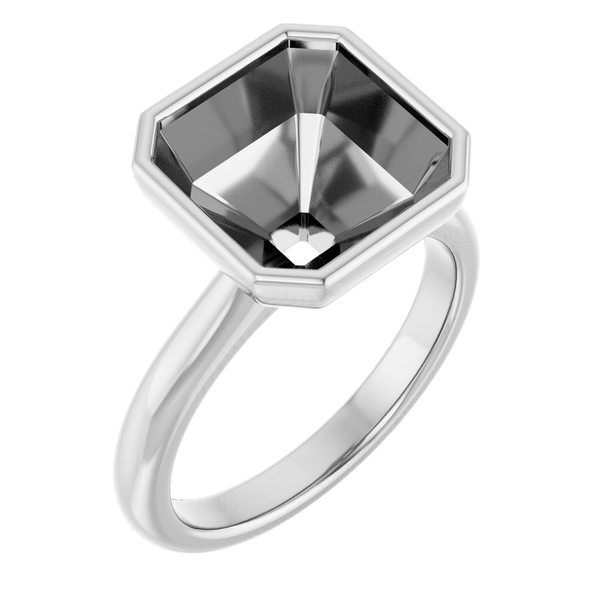 Bezel-Set Solitaire Engagement Ring