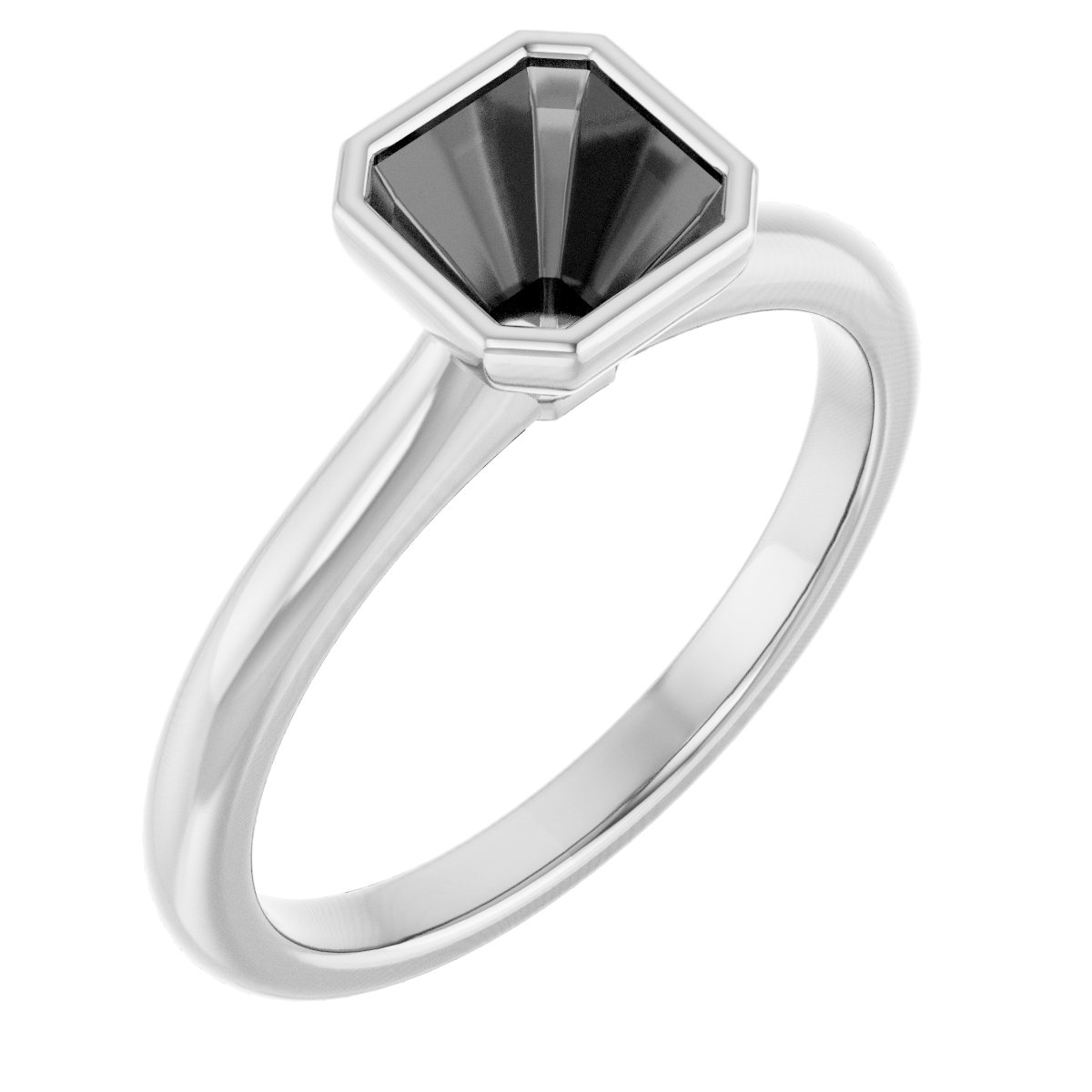 Bezel-Set Solitaire Engagement Ring