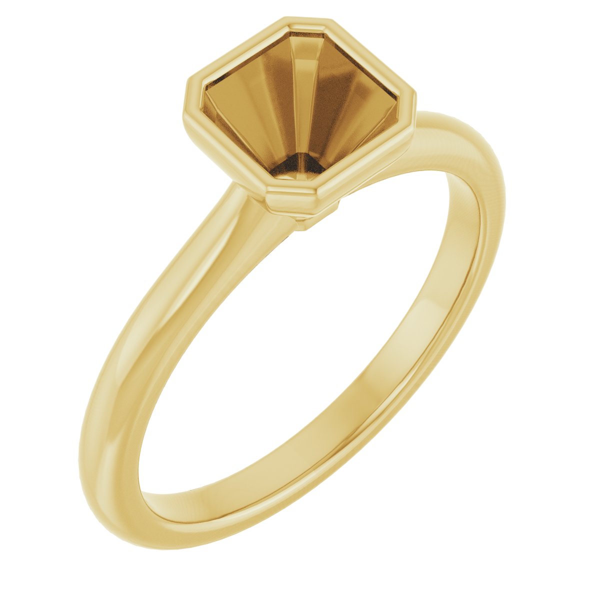 Bezel-Set Solitaire Engagement Ring