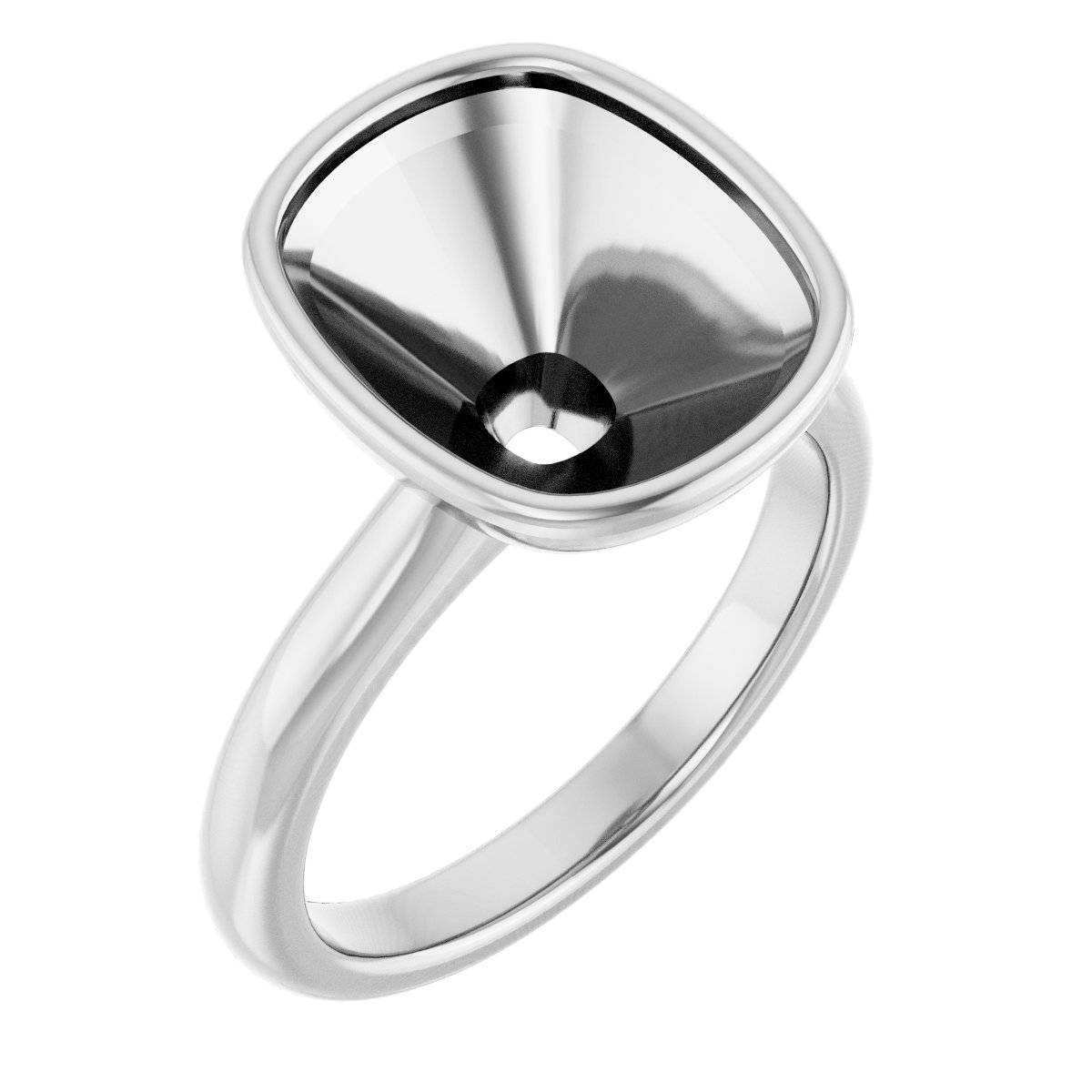 Bezel-Set Solitaire Engagement Ring