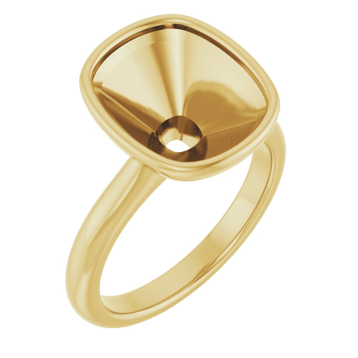 Bezel-Set Solitaire Engagement Ring