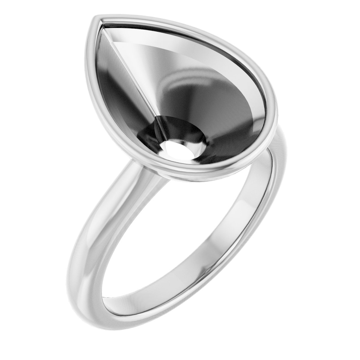 Bezel-Set Solitaire Engagement Ring