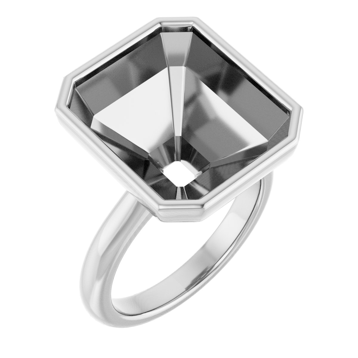 Bezel-Set Solitaire Engagement Ring