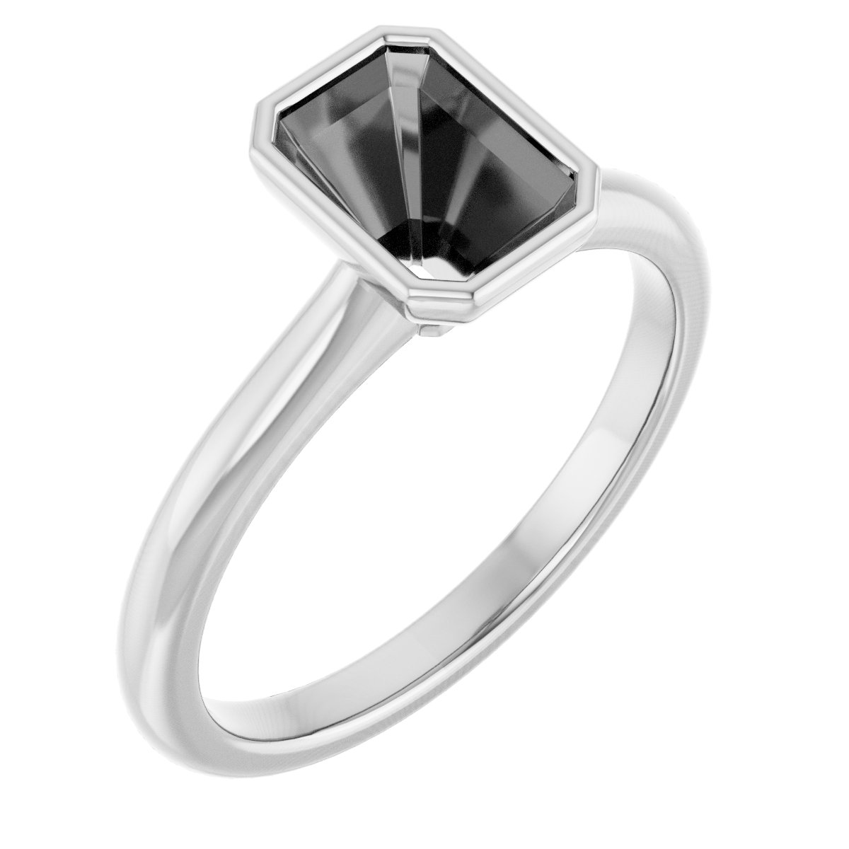 Bezel-Set Solitaire Engagement Ring