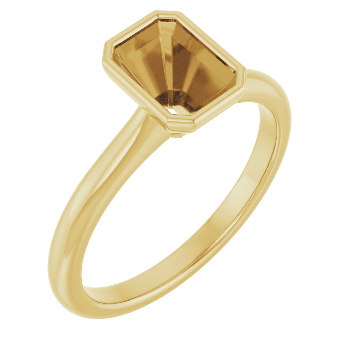 Bezel-Set Solitaire Engagement Ring