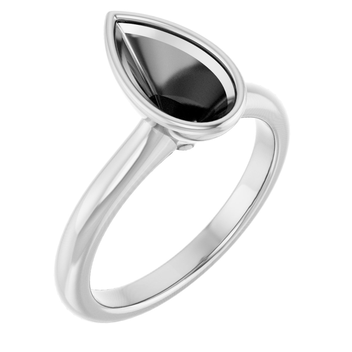 Bezel-Set Solitaire Engagement Ring