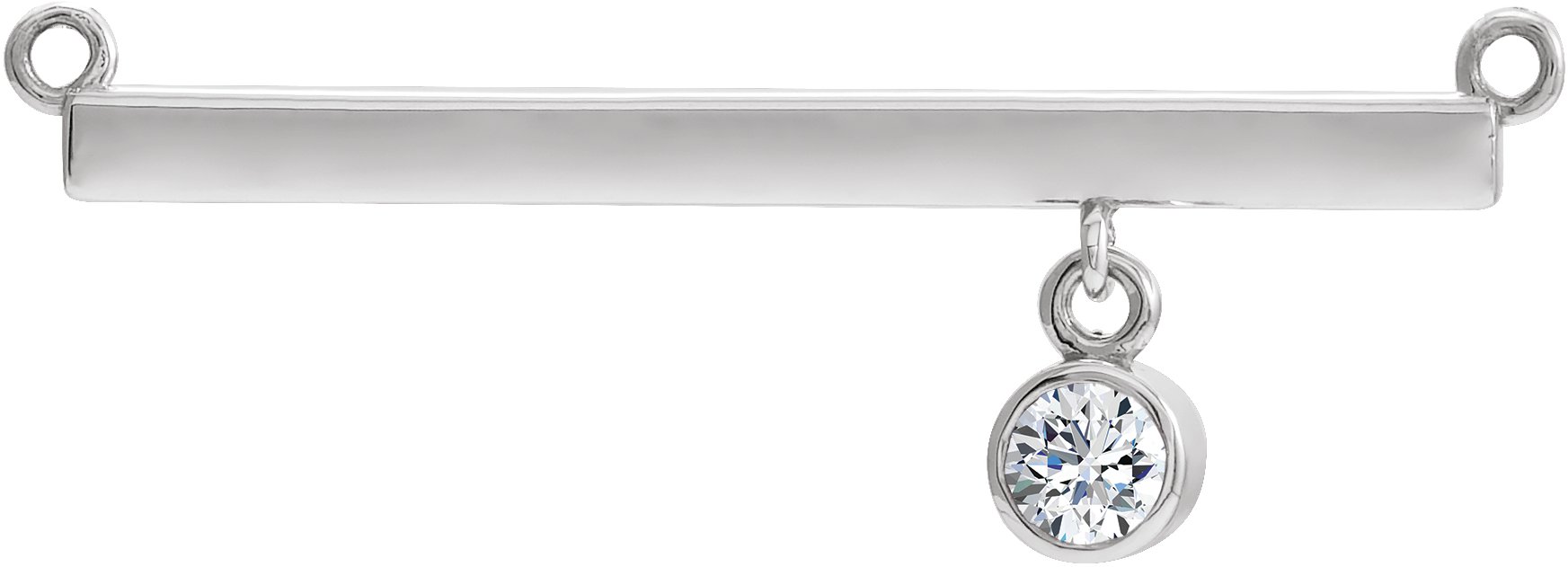 Bezel-Set Bar Necklace or Center