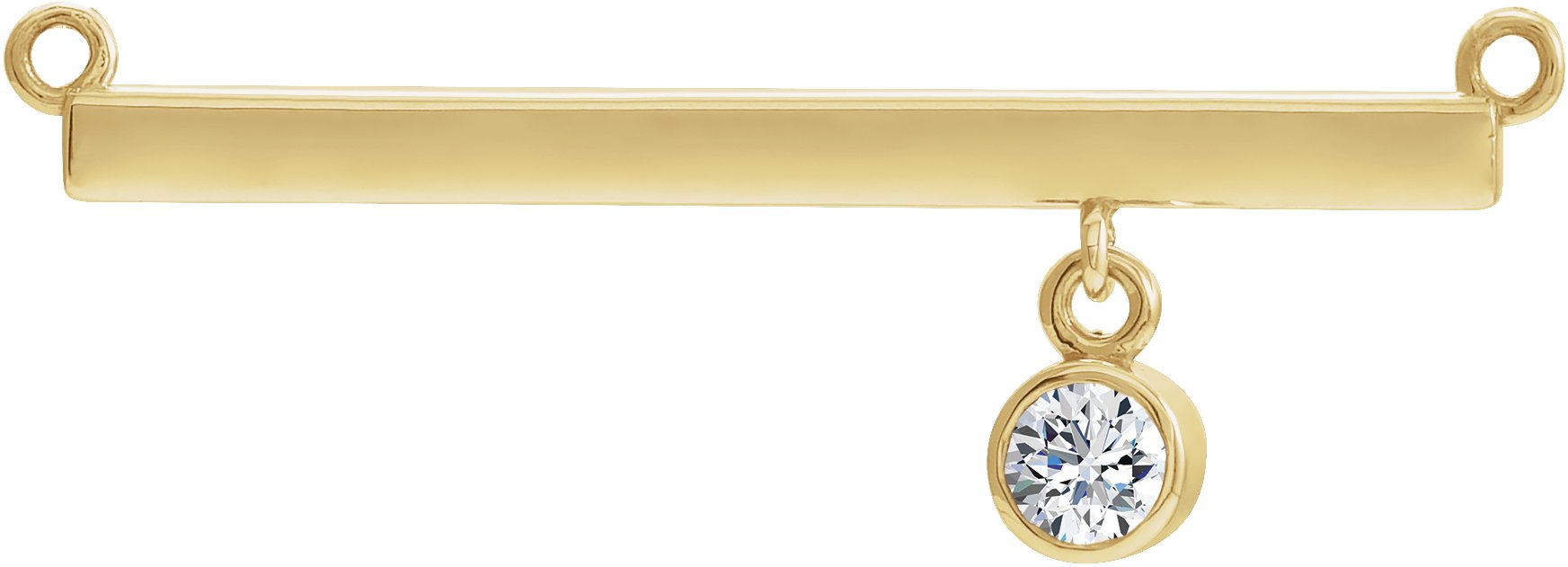 Bezel-Set Bar Necklace or Center