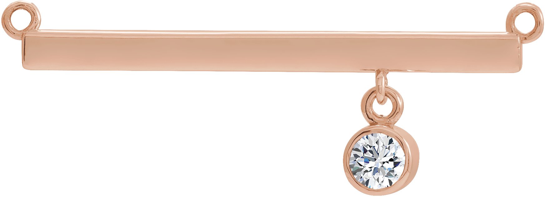 Bezel-Set Bar Necklace or Center
