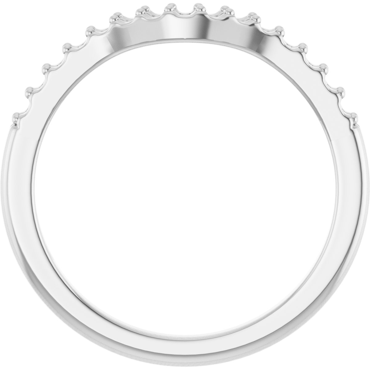 Band Mounting for 8.5x4.5 mm Marquise Ring view 2