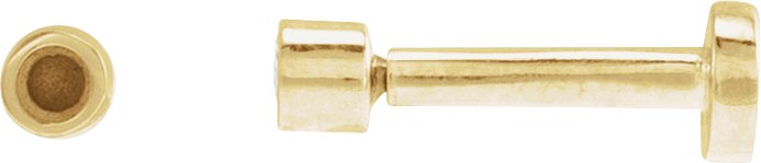 Round Bezel-Set Earrings