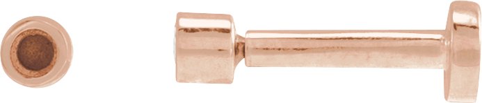 Round Bezel-Set Earrings