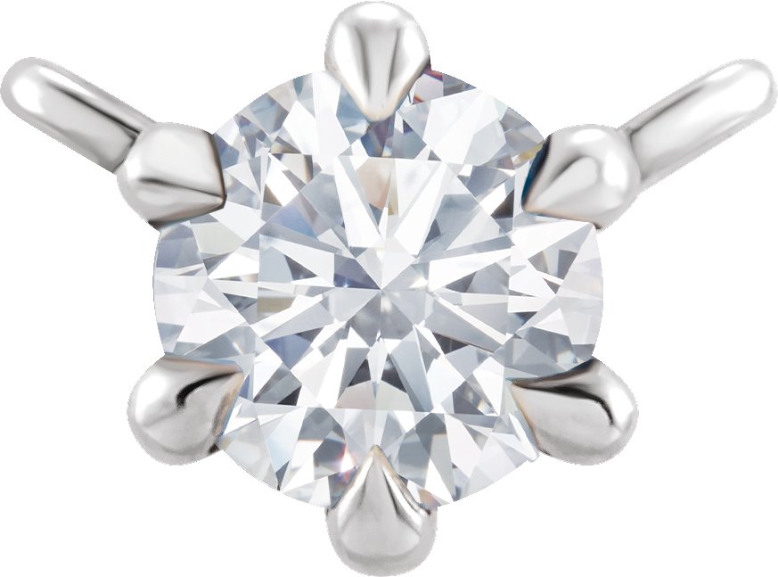 Claw-Prong Solitaire Necklace Center