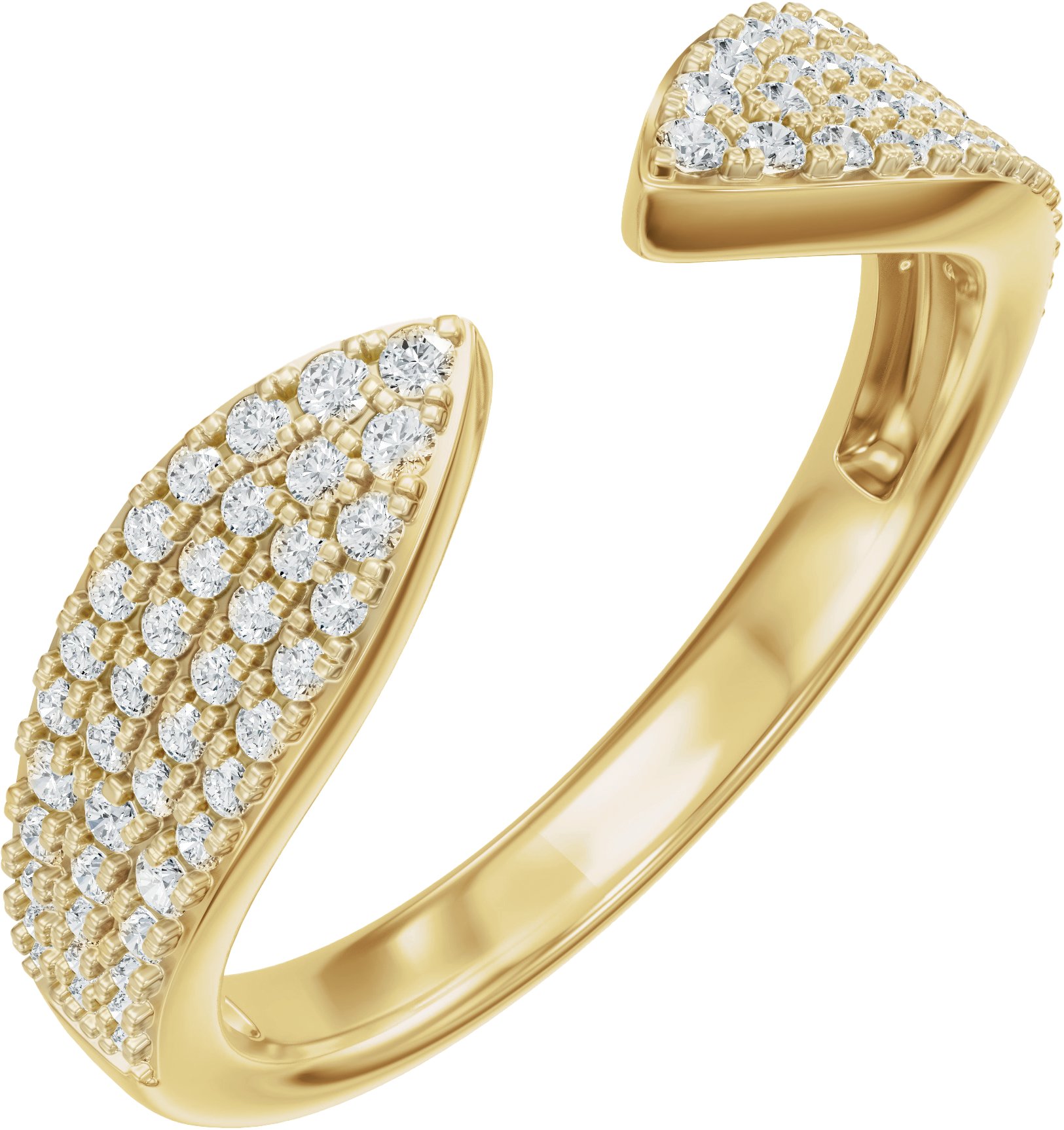 Pave'-Style Accented Open Band