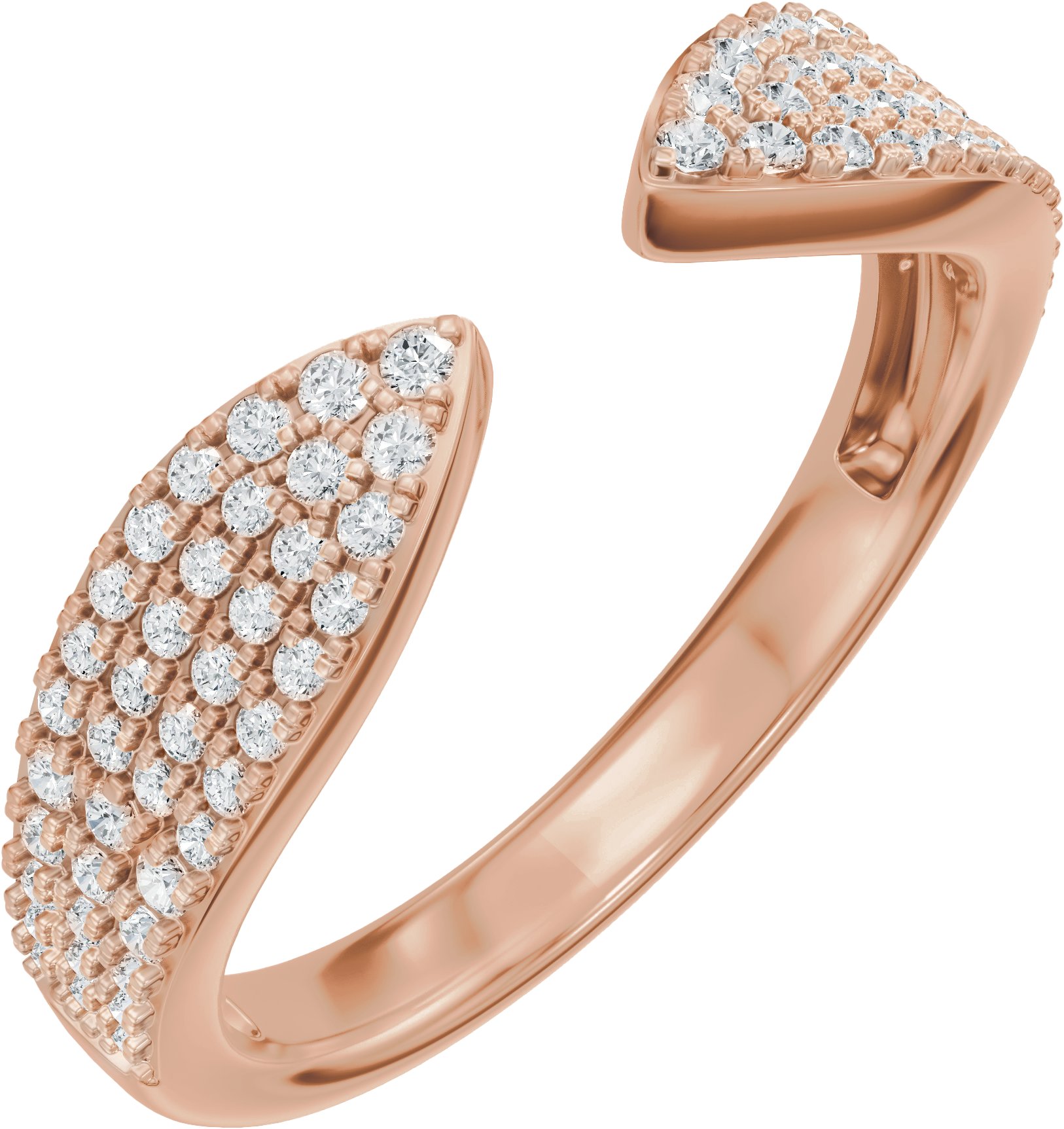 Pave'-Style Accented Open Band