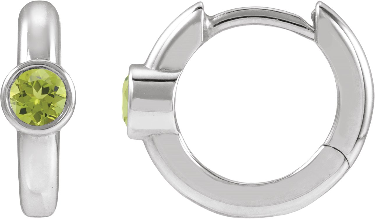 Bezel-Set Hoop Earrings