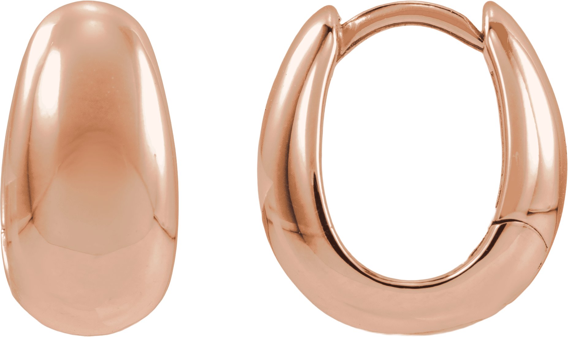 Puffed Huggie Hoop Earrings