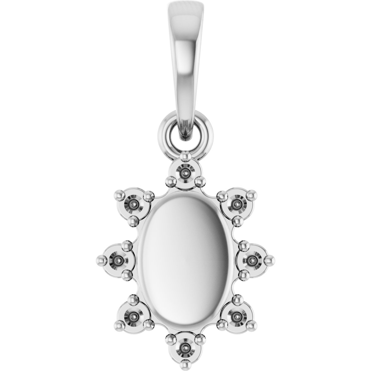 Engravable Accented Pendant/Charm