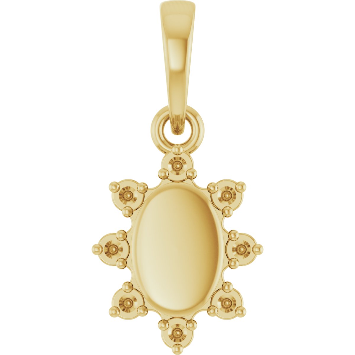 Engravable Accented Pendant/Charm
