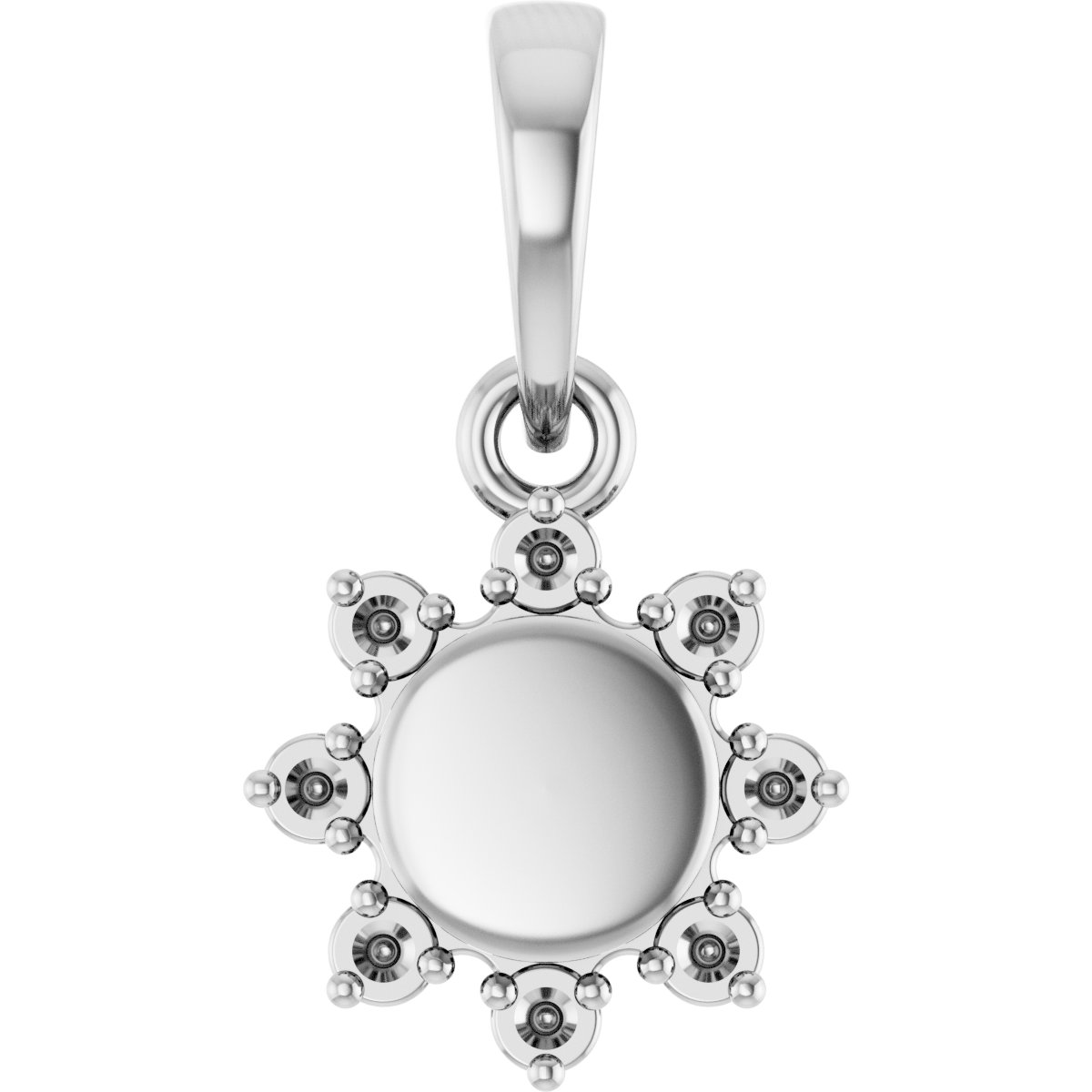 Engravable Accented Pendant/Charm