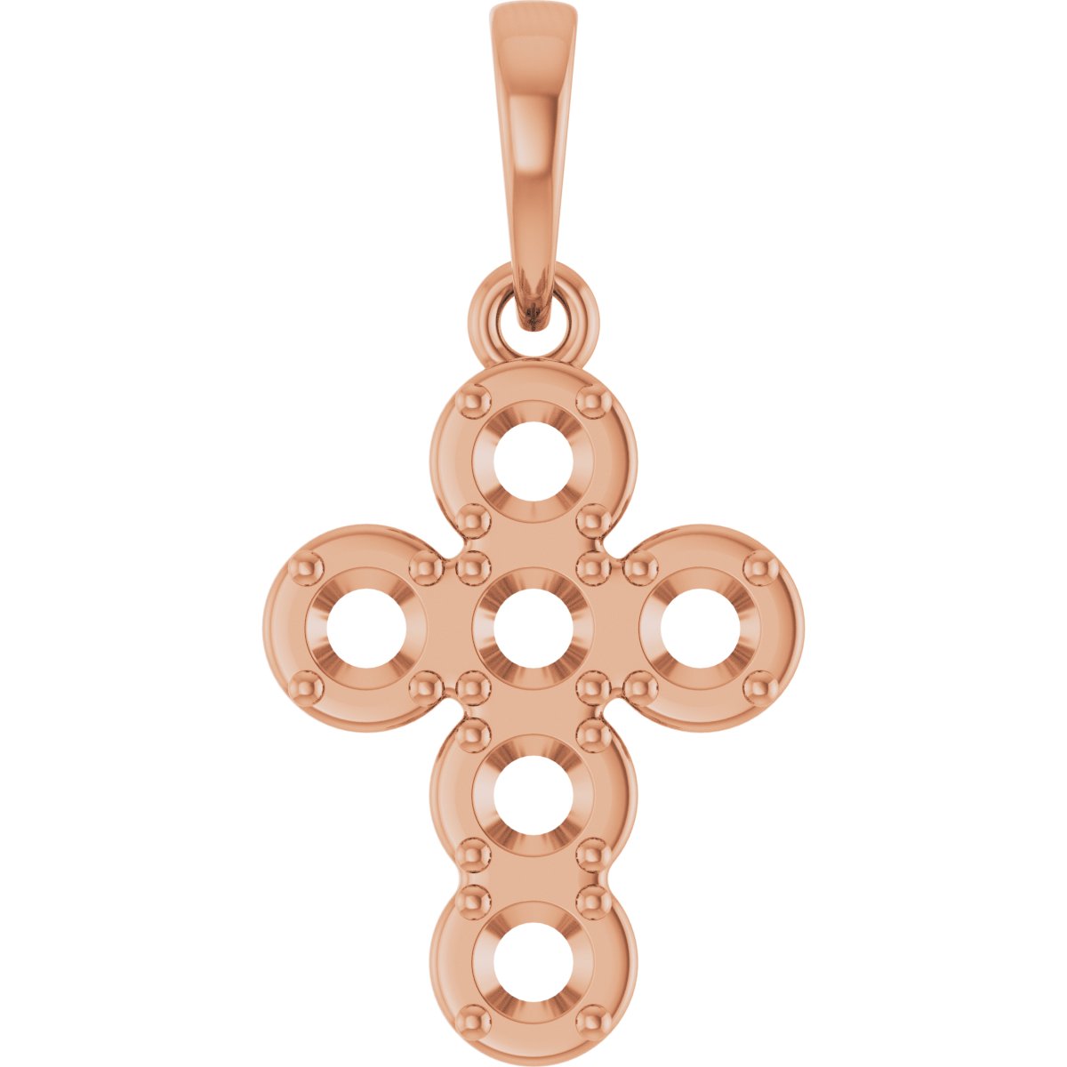 Bezel-Style Accented Cross Pendant