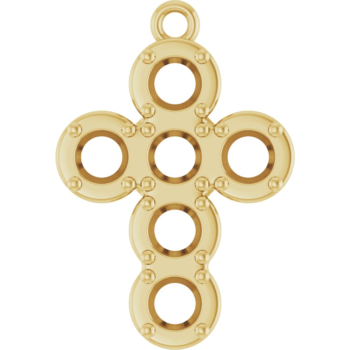 Bezel-Style Accented Cross Dangle