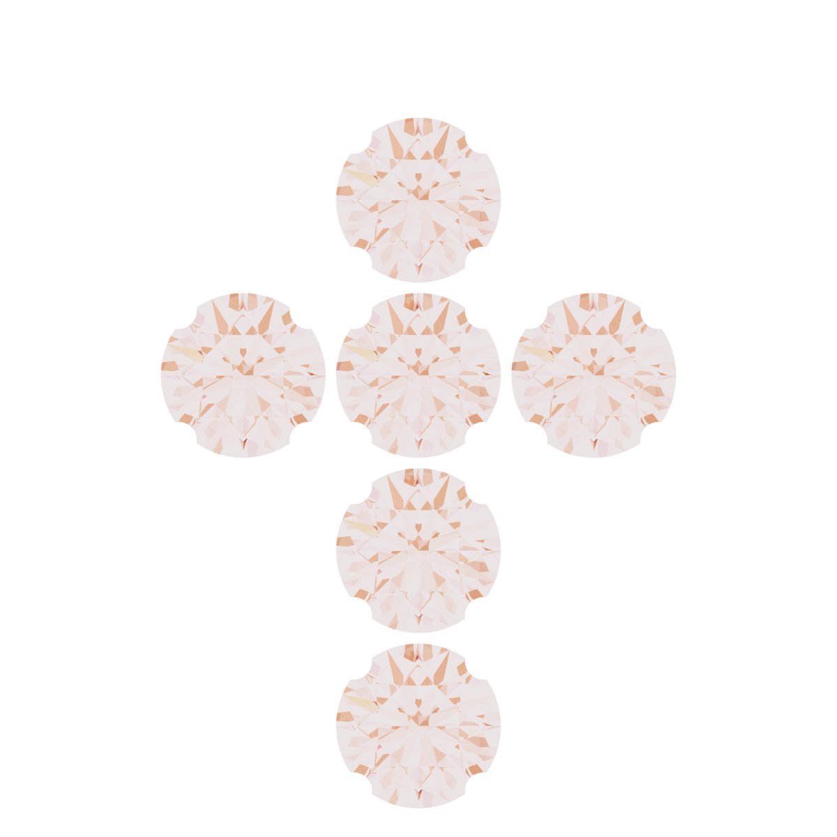 Bezel-Style Accented Cross Dangle