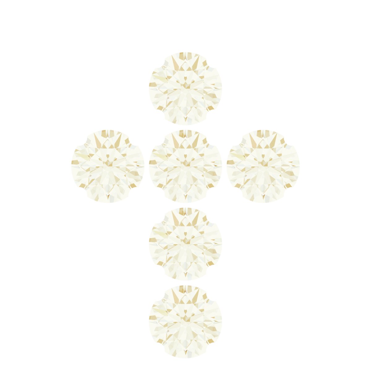 Bezel-Style Accented Cross Dangle