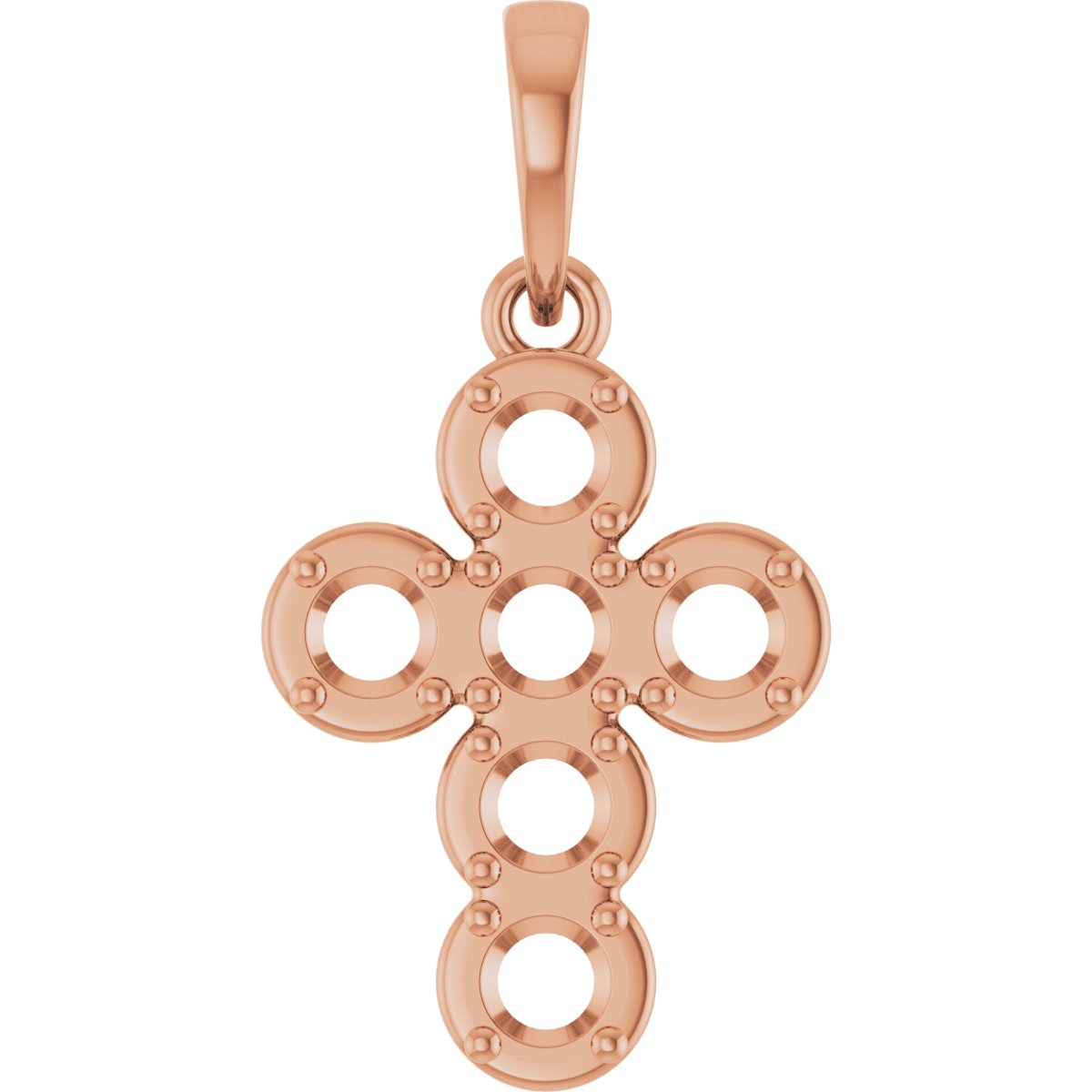 Bezel-Style Accented Cross Pendant