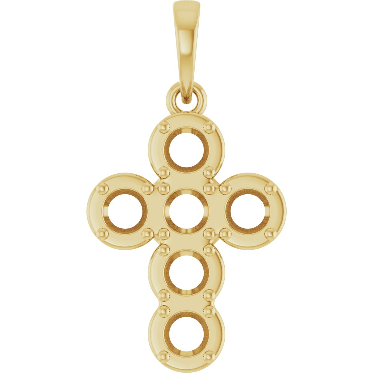 Bezel-Style Accented Cross Pendant