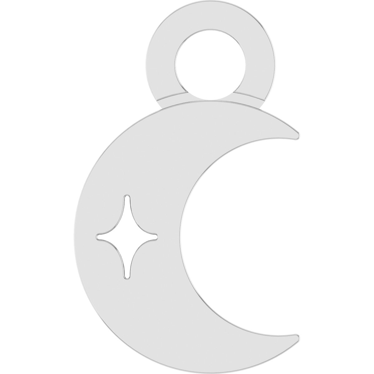 Star Pierced Moon Dangle
